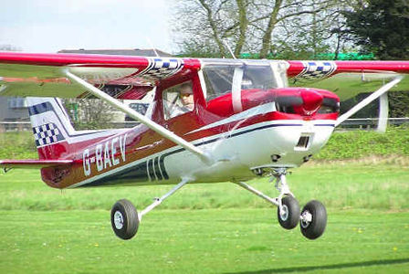 Richard and me taking off from Popham